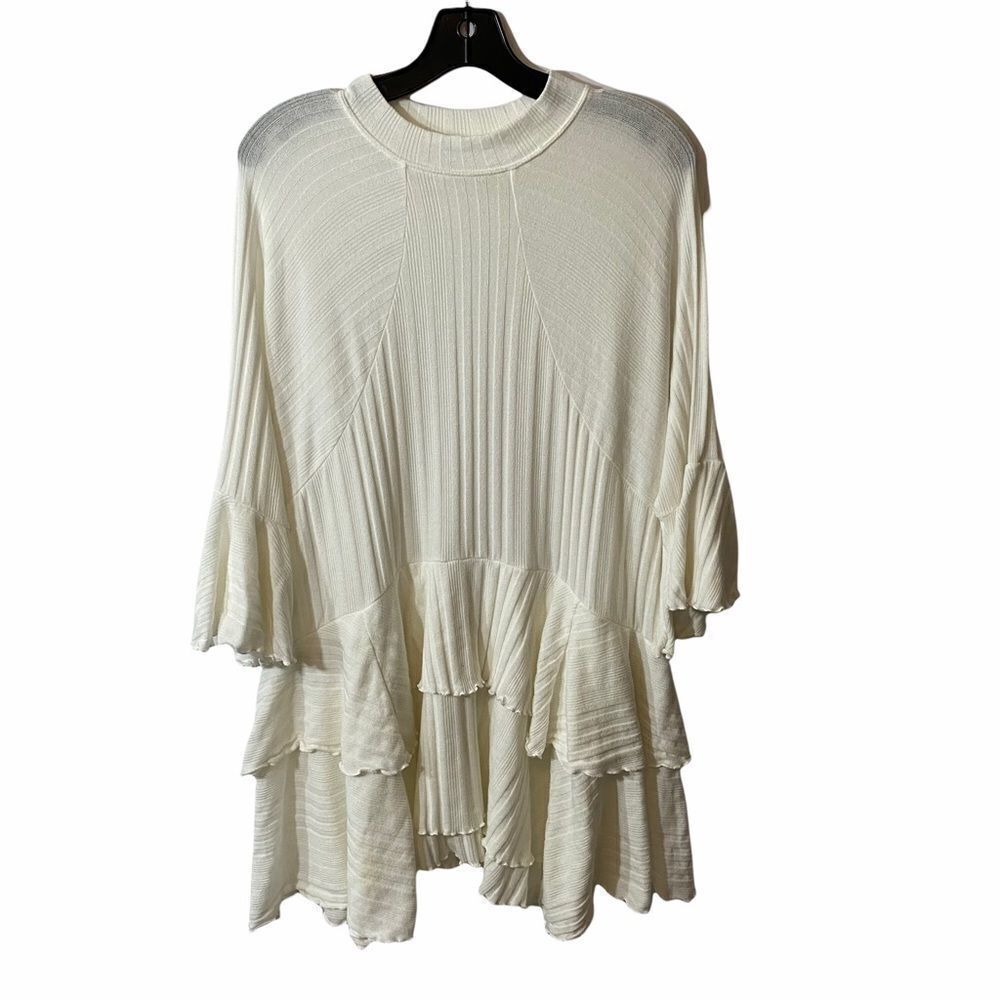 Free People Beach White Tiered Sweet Rose Tunic Dress Size XS - Picture 2 of 6